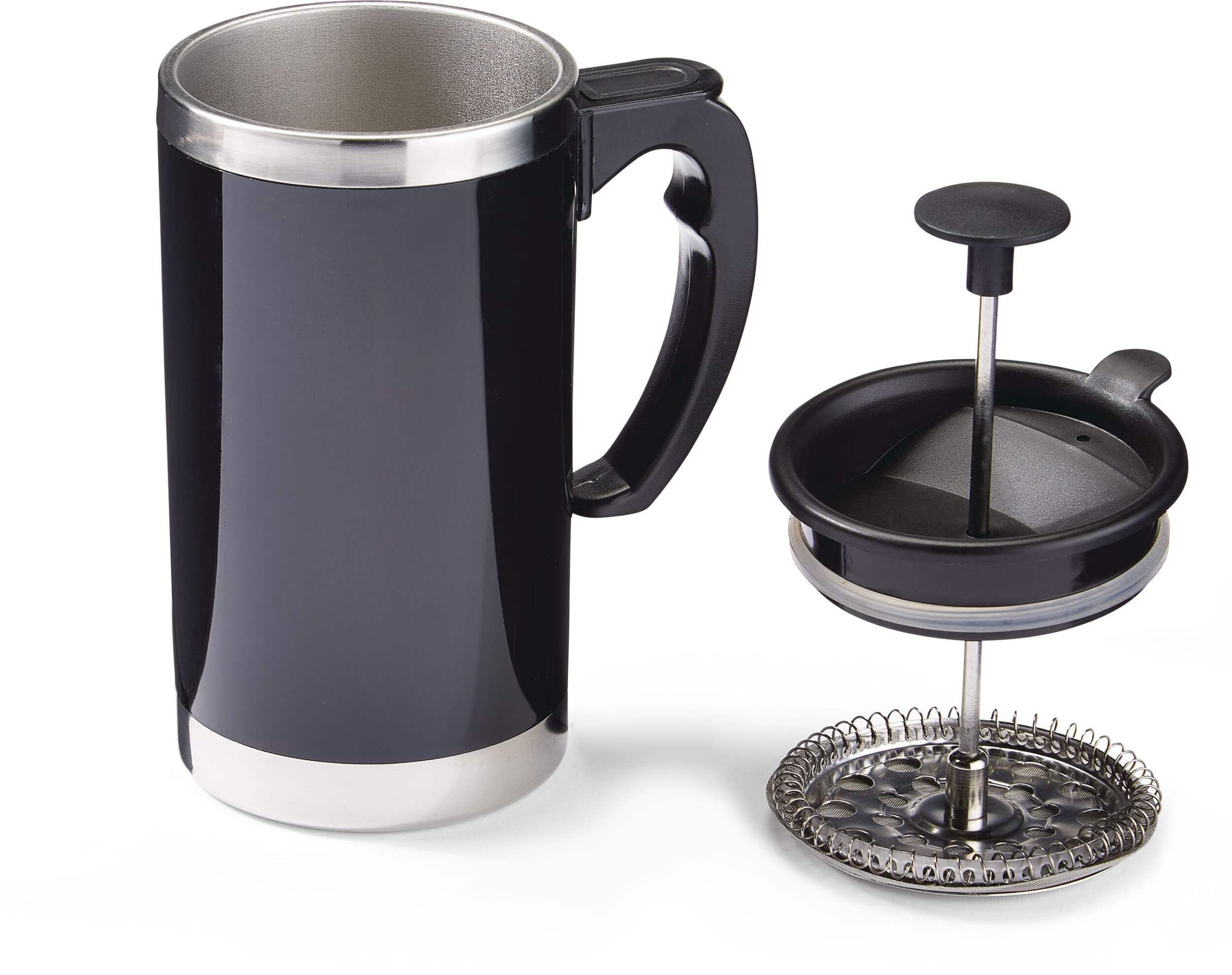 Outbound Stainless Steel Coffee Mug Press, 600-mL Front_Elevated