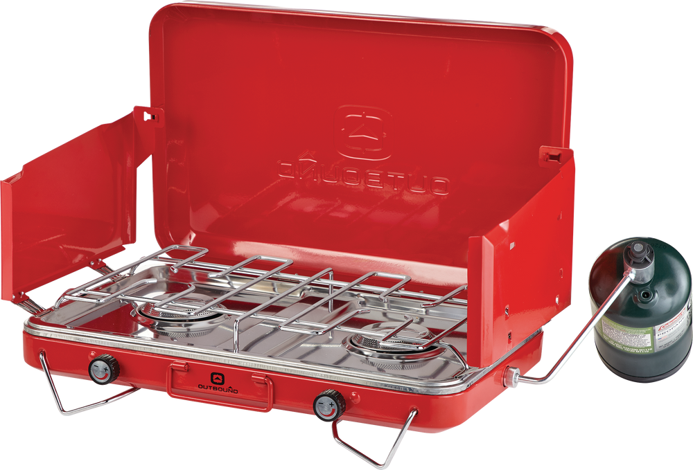 Réchaud de camping de luxe Outbound à 2 brûleurs, 10 000 BTU Canadian