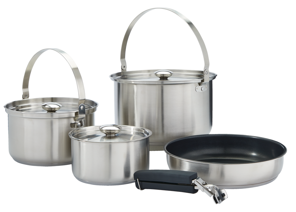 Woods™ Viand Stainless Steel Camping Pot Set, 4-pc