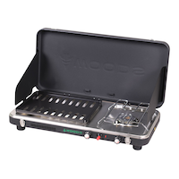 Barbecue/réchaud de camping au propane Woods à deux fonctions, 10 000 BTU Front_Angled_Left