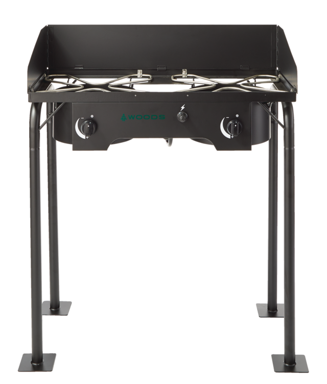 Woods™ Prospector DoubleBurner 30,000 BTUs Electric Start Camp Stove Canadian Tire