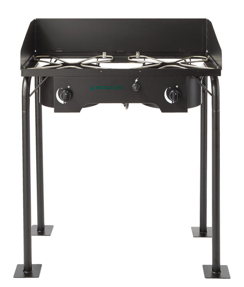 Réchaud de camping électrique à 2 brûleurs Woods MC Prospector, 30 000
