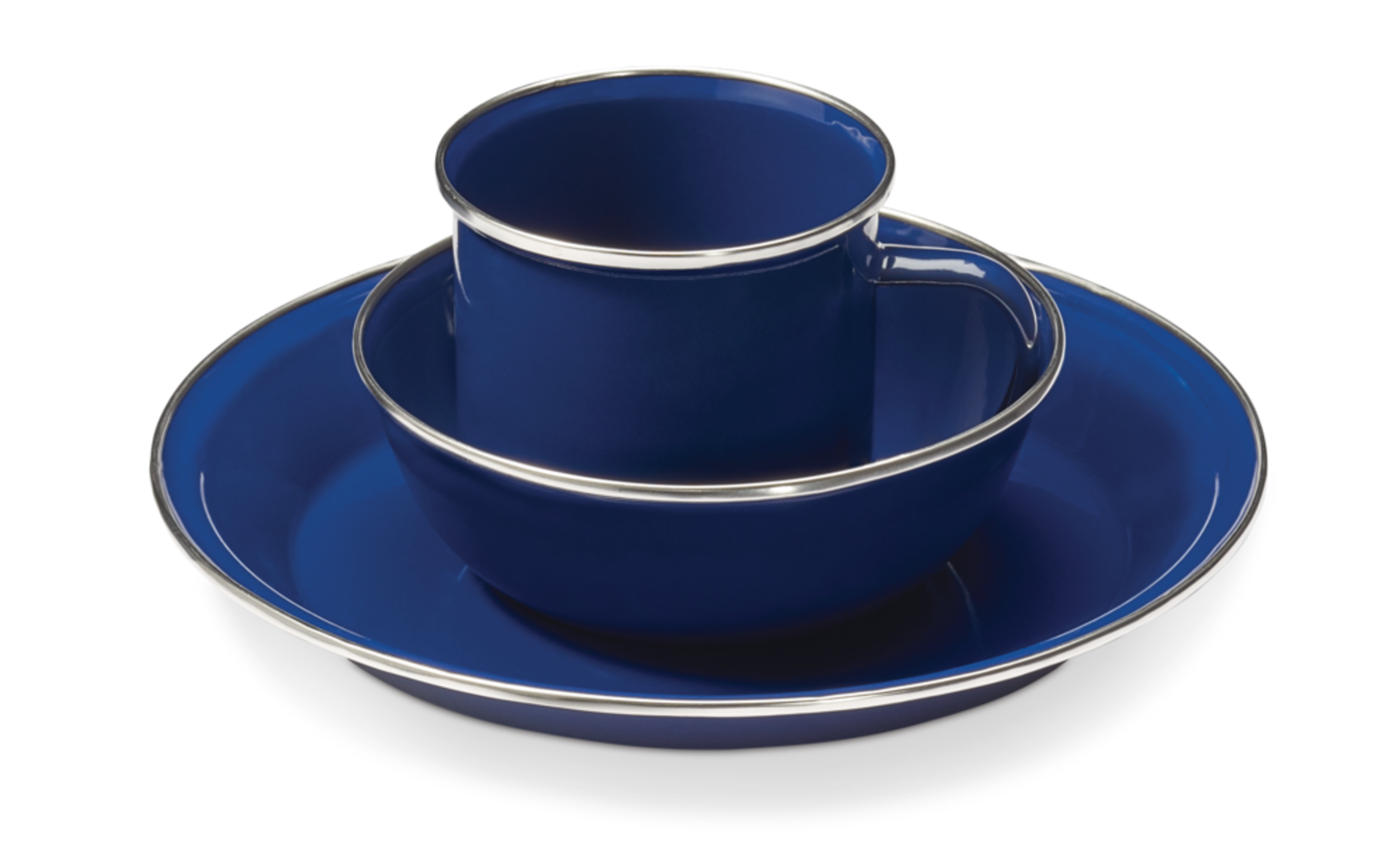 Woods™ Enamel Family Tableware Set, 12-pc Front_Elevated