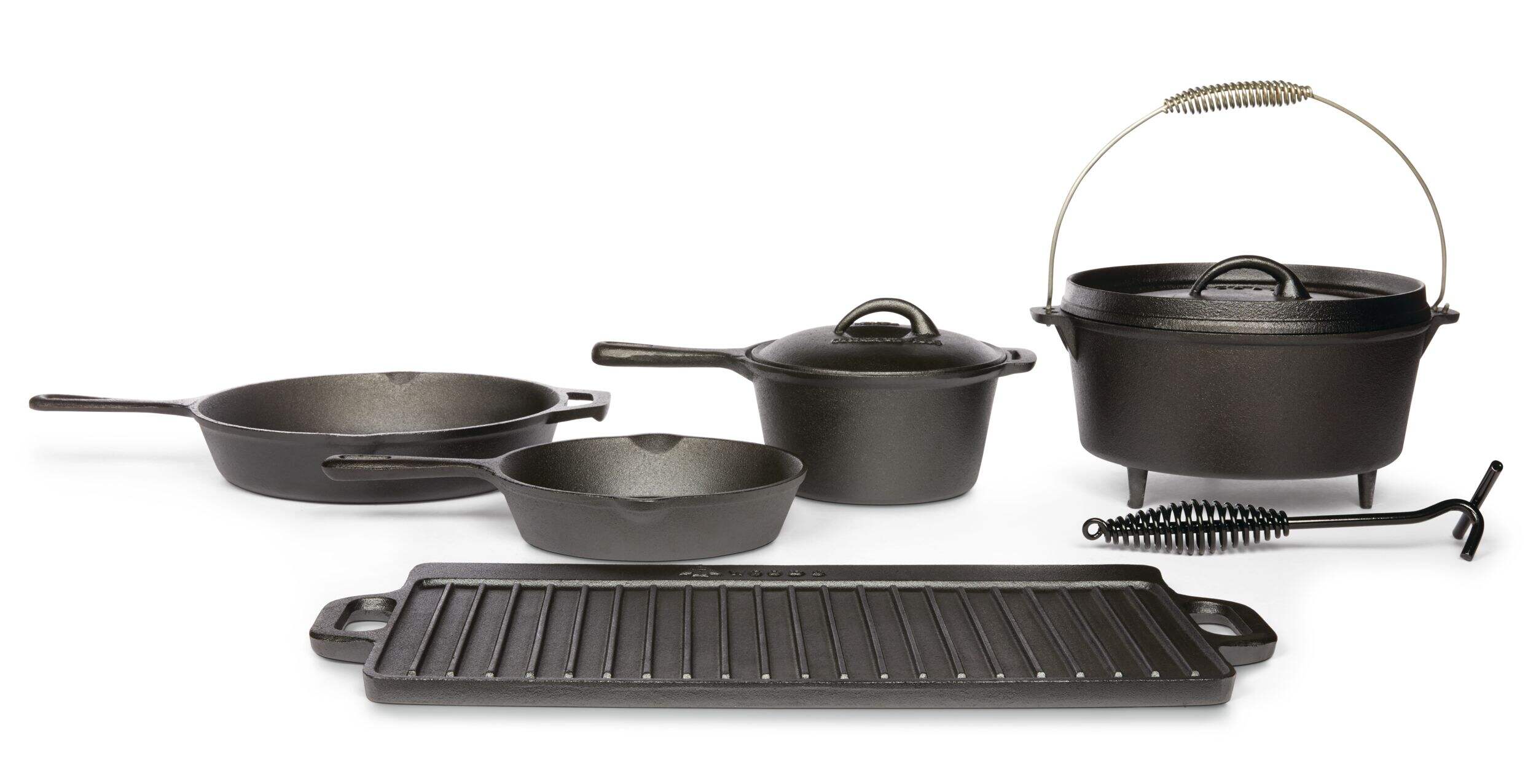 Woods™ Heritage Cast Iron Non-Stick Camping Cook Set, 6-pc Composite_or_Mixed