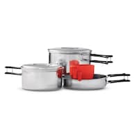 Outbound Stainless Steel Camping Pot Set, 7-pc Front_Elevated