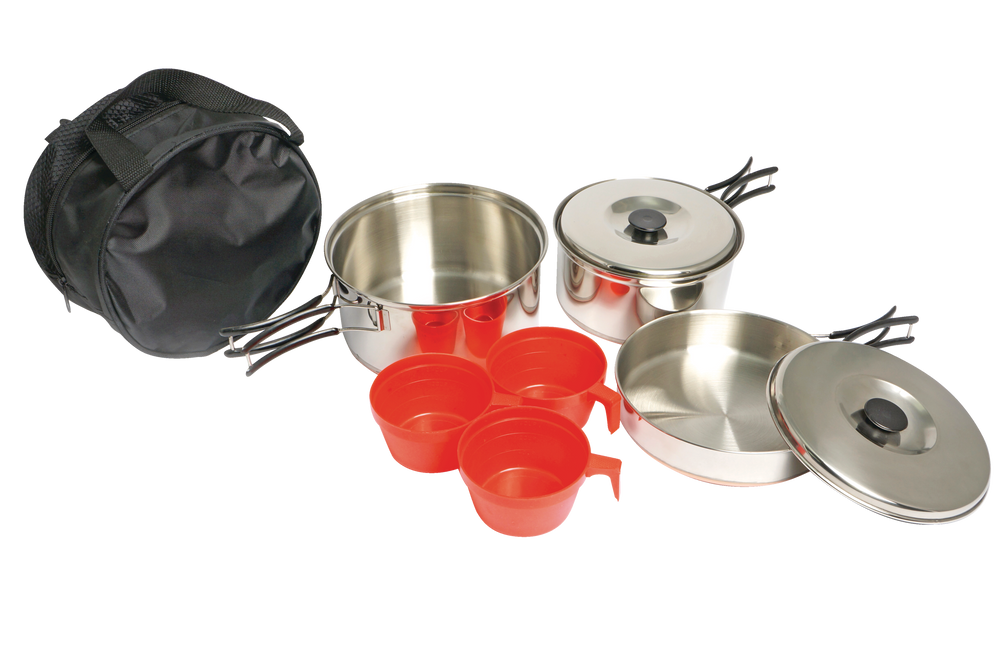 Tire　Pot　Camping　Steel　7-pc　Outbound　Canadian　Stainless　Set,