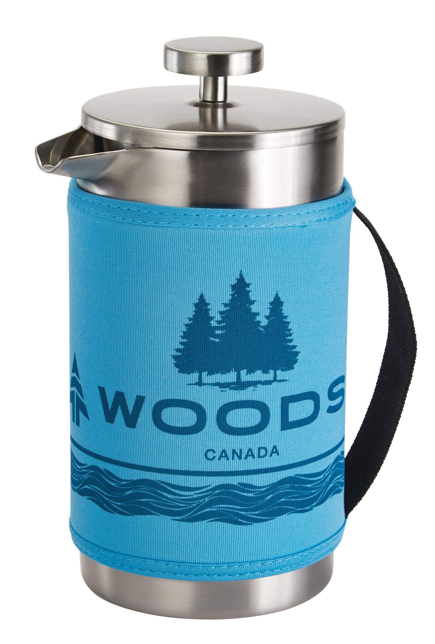 Woods™ Stainless Steel Insulated Double Wall Coffee Press Front_Three_Fourths_Angled_Left