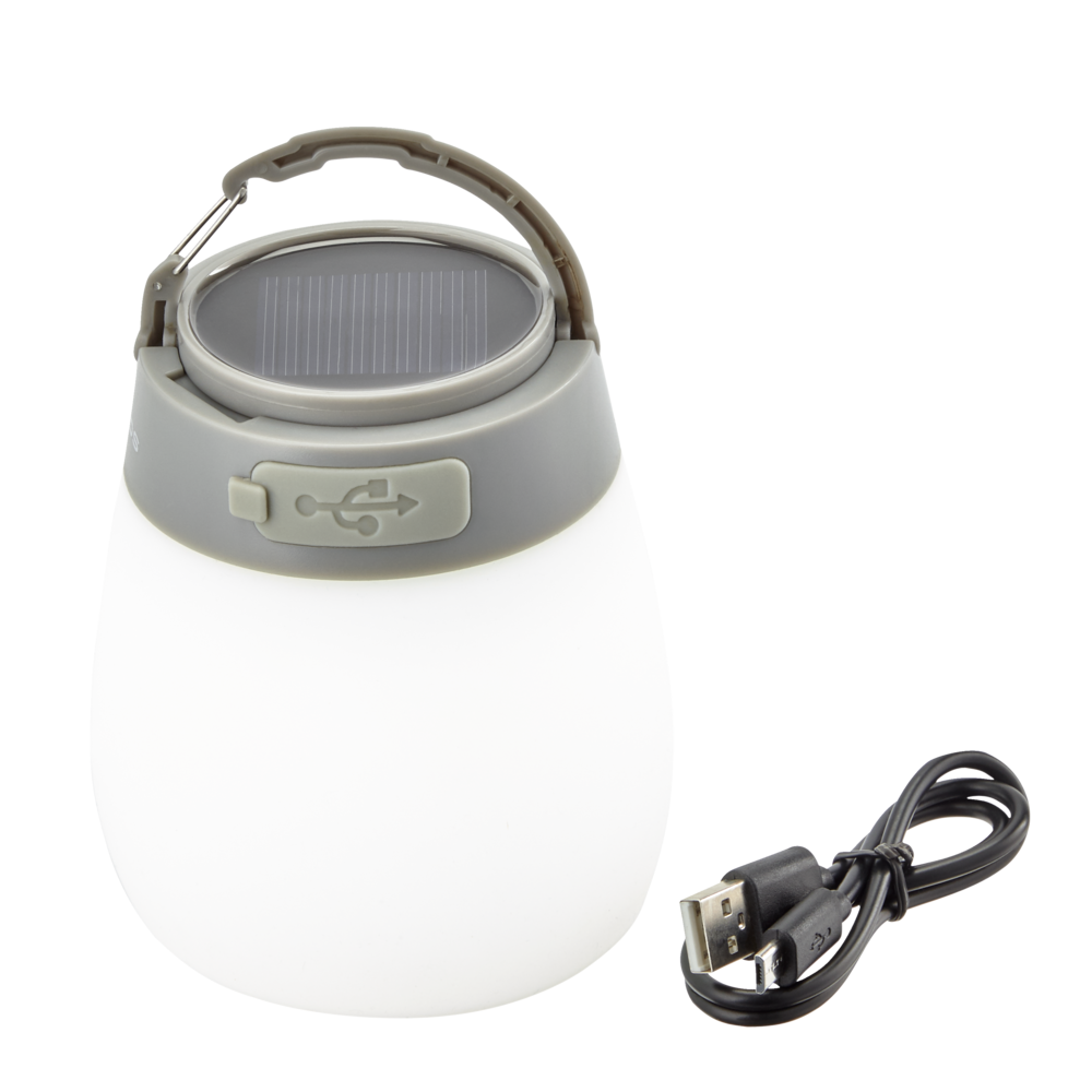 Woods™ Gibbous Solar/Rechargeable LED Camping Light/Lantern w/ USB Port