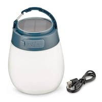 Woods™ Gibbous Solar/Rechargeable LED Camping Light/Lantern w/ USB Port, 200 Lumen, Large Front_Elevated