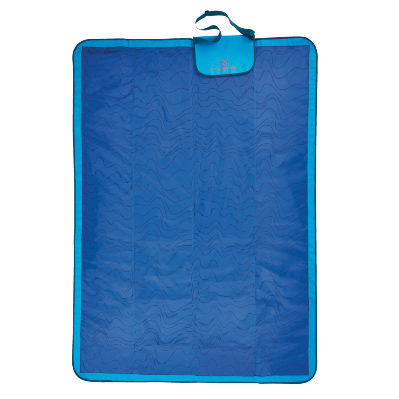 Outbound Polyester Woven Picnic Blanket Blue 84 x 60 in