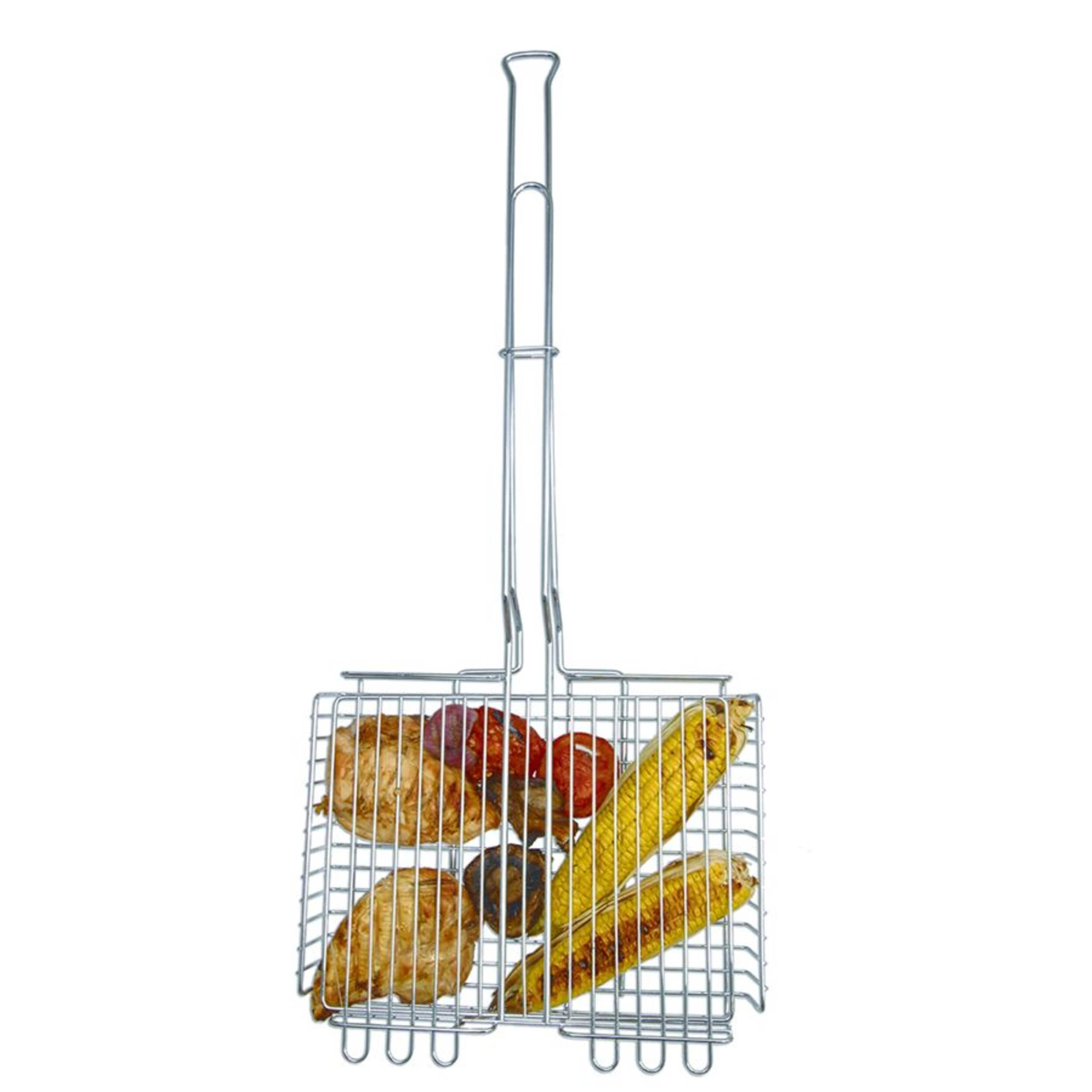 Rome Chrome Plated Steel Basket Broiler, 13 x 9 x 1-in Front_Flat
