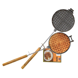 Rome Chuckwagon Cast Iron Waffle Iron with Long Handle, 23-in Composite_or_Mixed