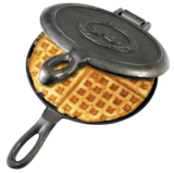 Rome Old Fashioned Cast Iron Waffle Iron, 6-3/4-in Front_Angled_Left