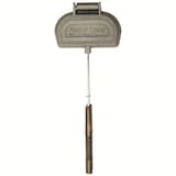 Rome Cast Iron Outdoor Panini Press Cooker with Long Handle, 8 x 4-in Front_Flat