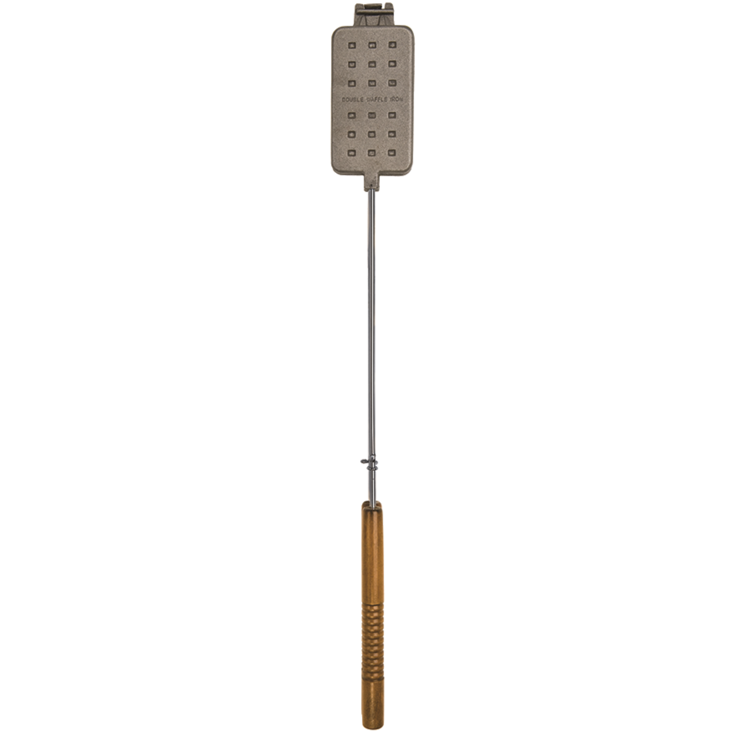 Rome Cast Iron Double Waffle Iron with Long Handle, 30-in Front_Flat