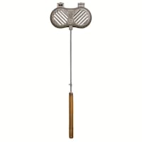 Gril double en fonte Wilderness avec manche en bois, Rome, 28 po Overhead_Flat