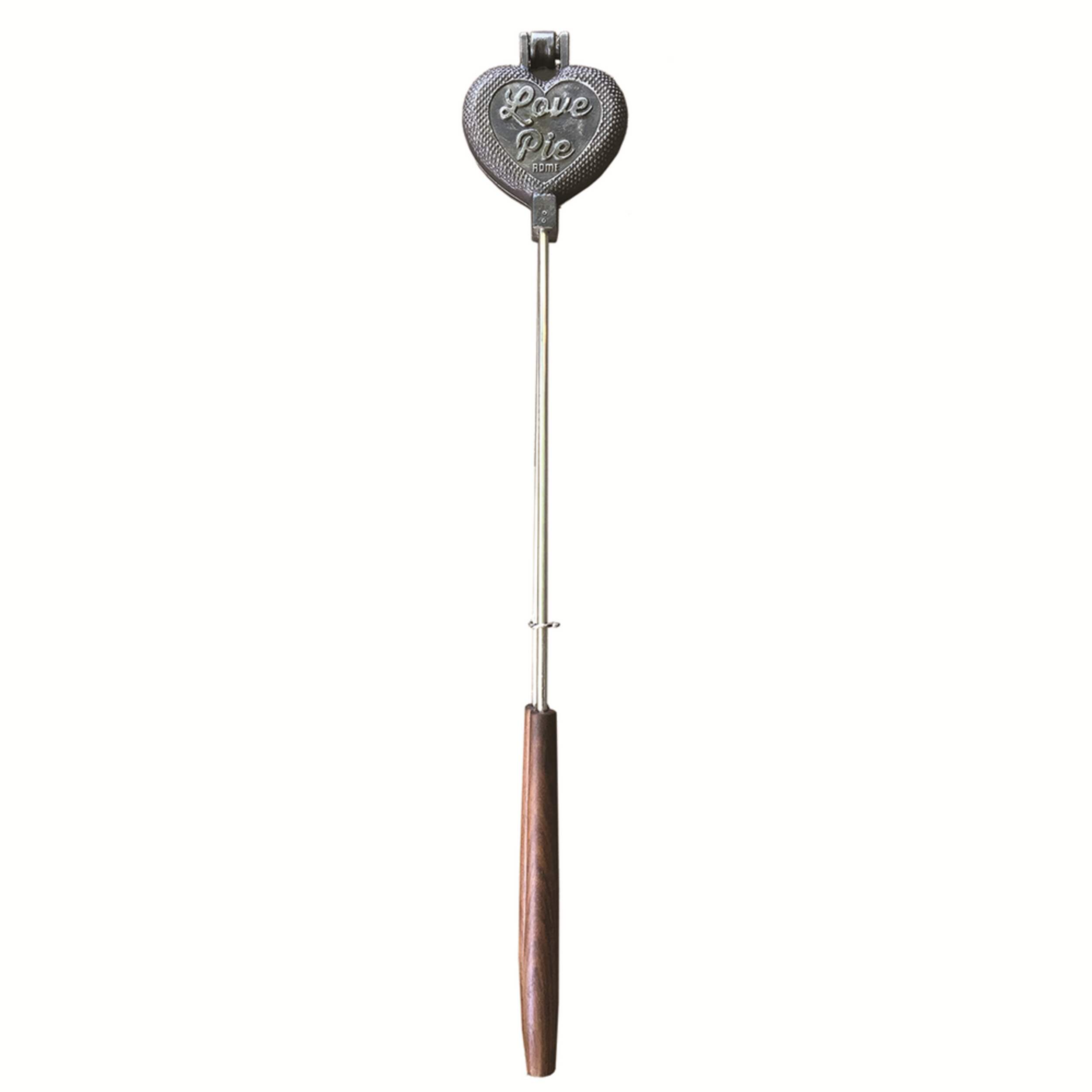 Rome Cast Iron Love Pie Iron with Wood Handle, 28-in Front_Flat