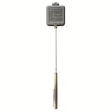 Rome Original XL Square Pie Iron with Wood Handle, Cast Iron, Black Overhead_Flat