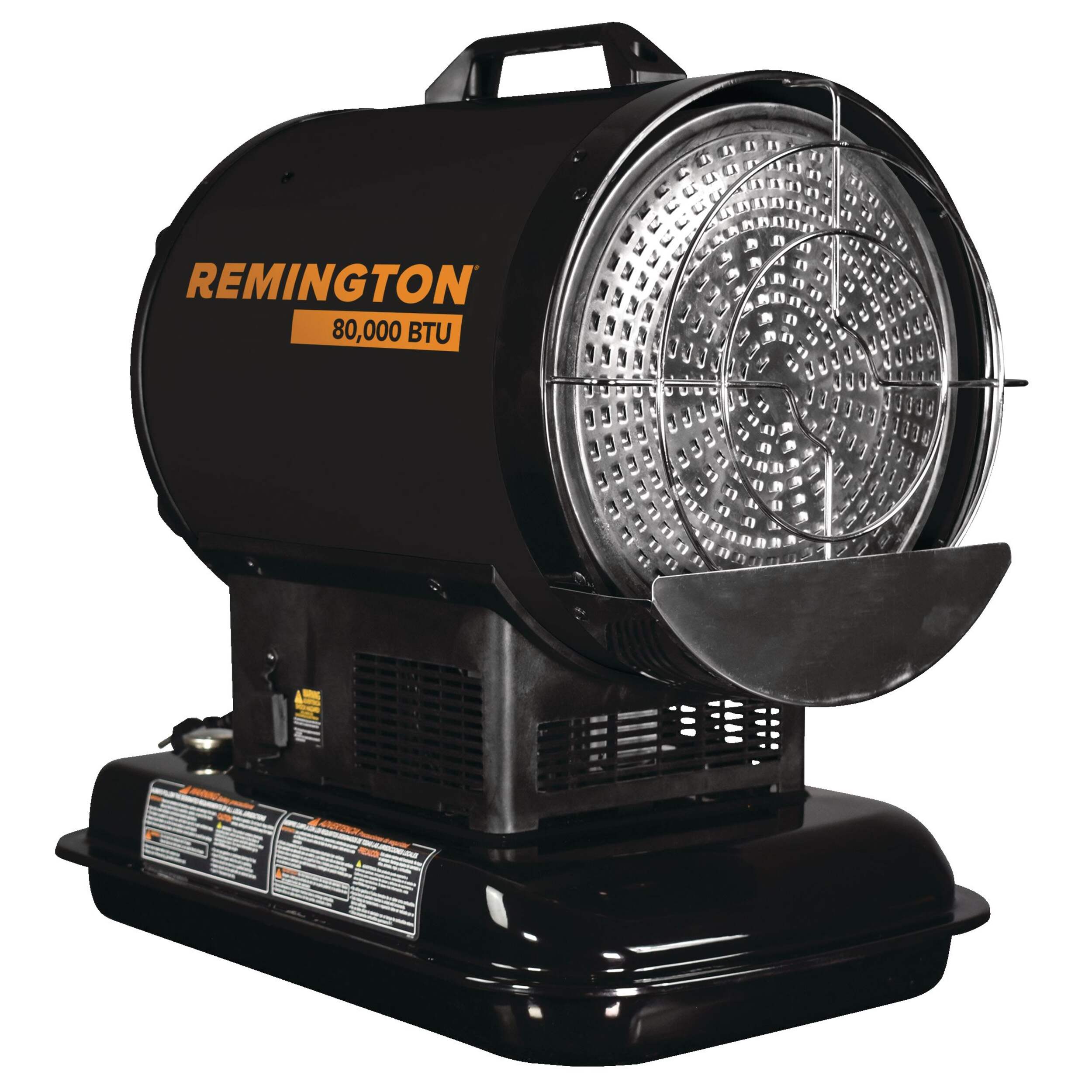 Remington 80,000 BTU Oil-Fired Kerosene Silent Drive Radiant Heater Front_Three_Fourths_Angled_Right