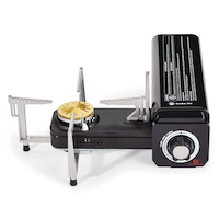 Outbound Folding Single-Burner Butane Stove, Steel, Charcoal Colour Front_Elevated
