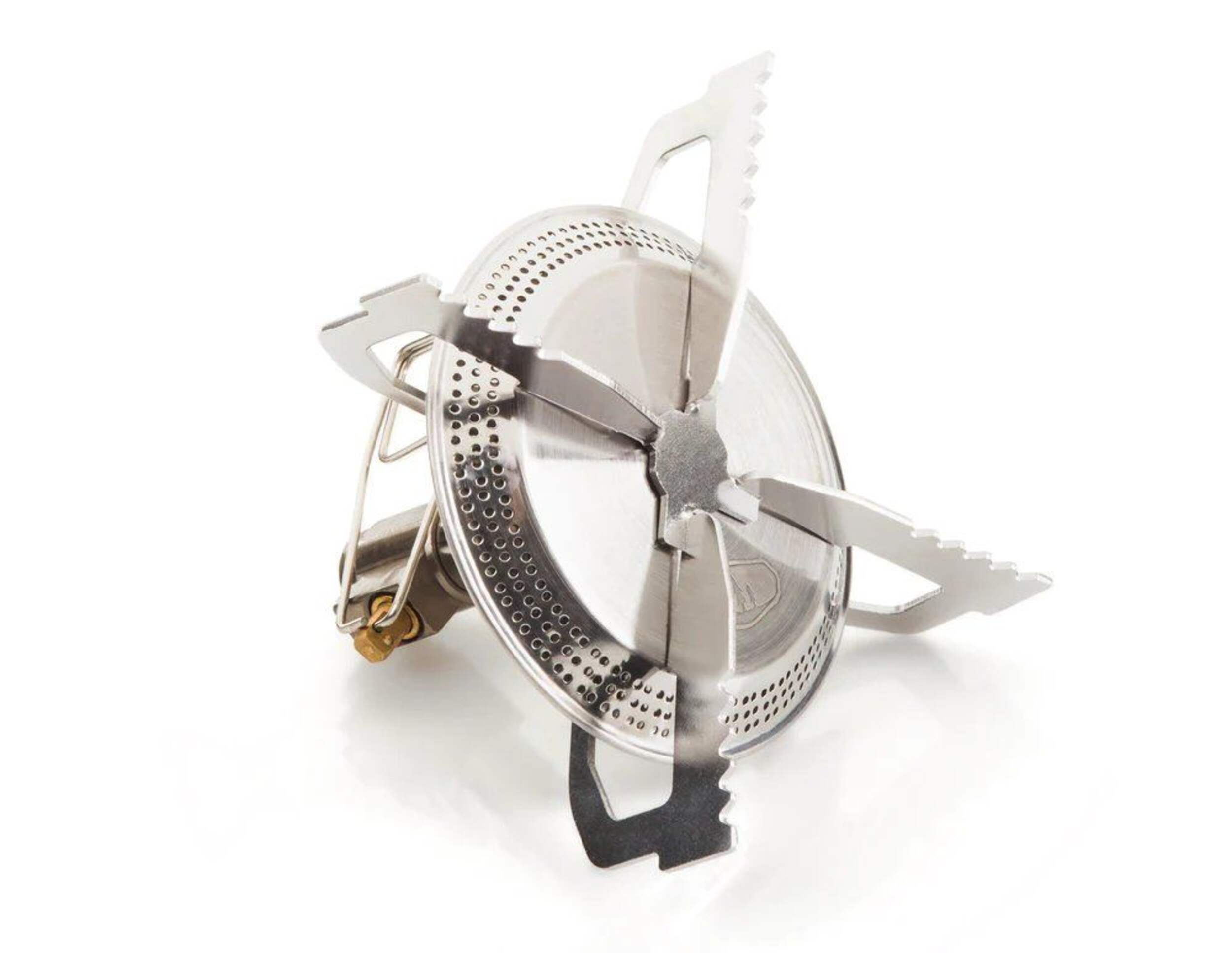 GSI Outdoors Glacier Camp Stove, Foldable, Lightweight, Stainless Steel, Silver Overhead_Plunge