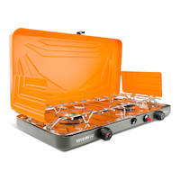 GSI Outdoors Selkirk 540 Camp Stove, Includes Lid, Stove Regulator & Windscreen, Orange