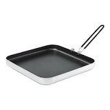 GSI Outdoors Bugaboo Square Frypan, Folding Handle, Non-Stick, Aluminum Front_Three_Fourths_Angled_Left