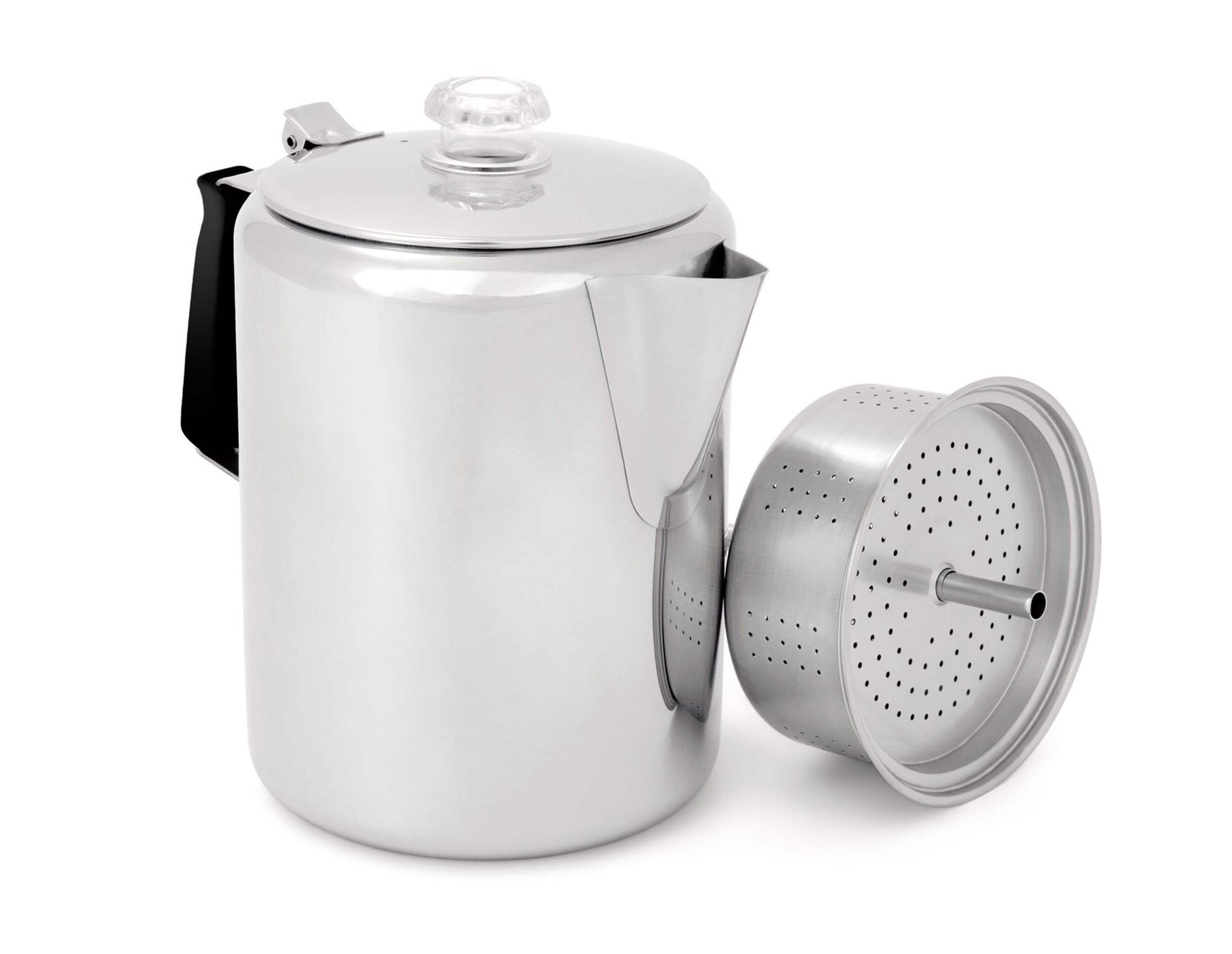 GSI Outdoors Glacier Stainless Percolator with Silicone Handle Composite_or_Mixed