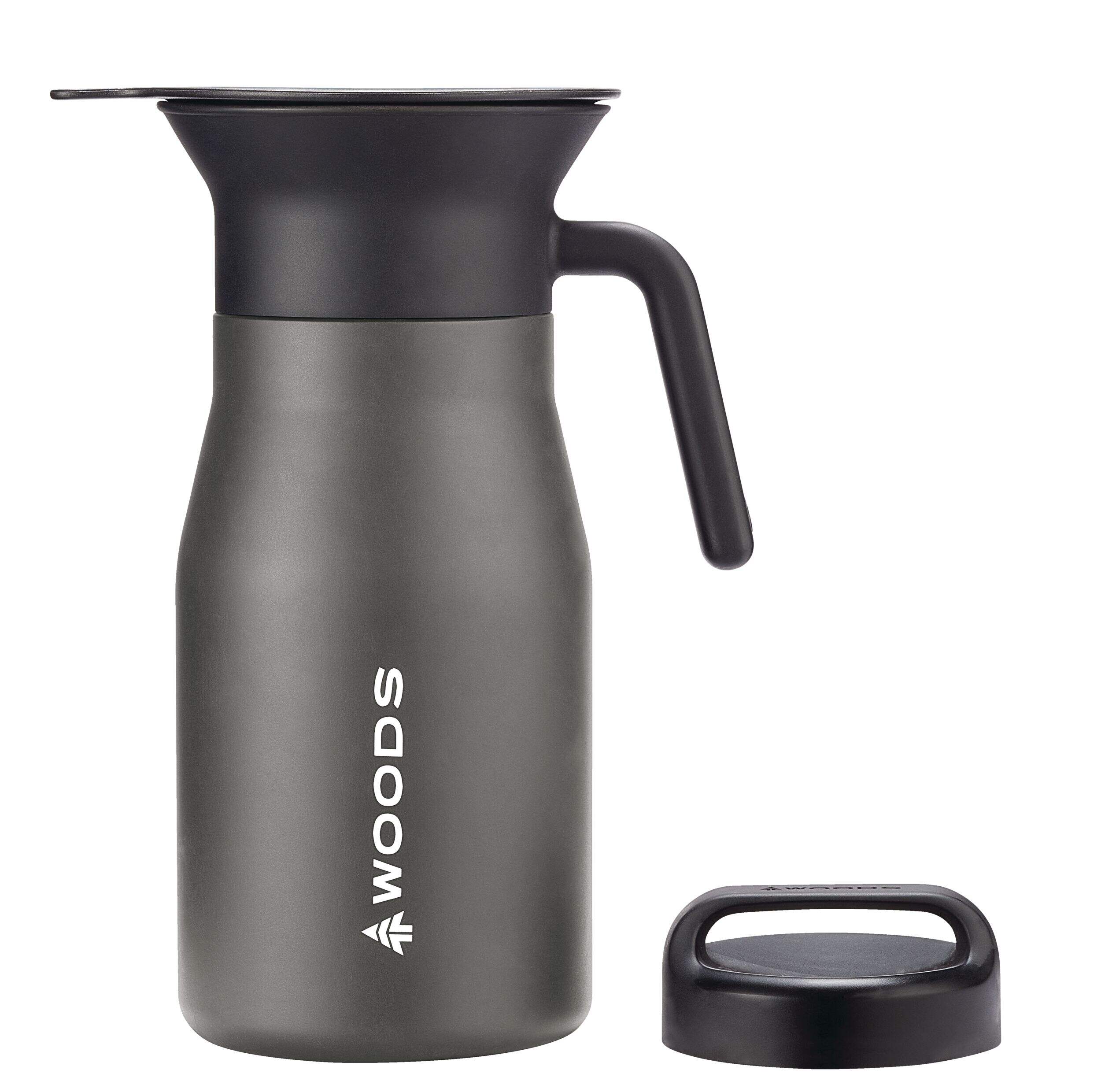 Woods Brew Insulated Pour-Over Stainless Steel Coffee Maker, 1.4-L Front_Flat