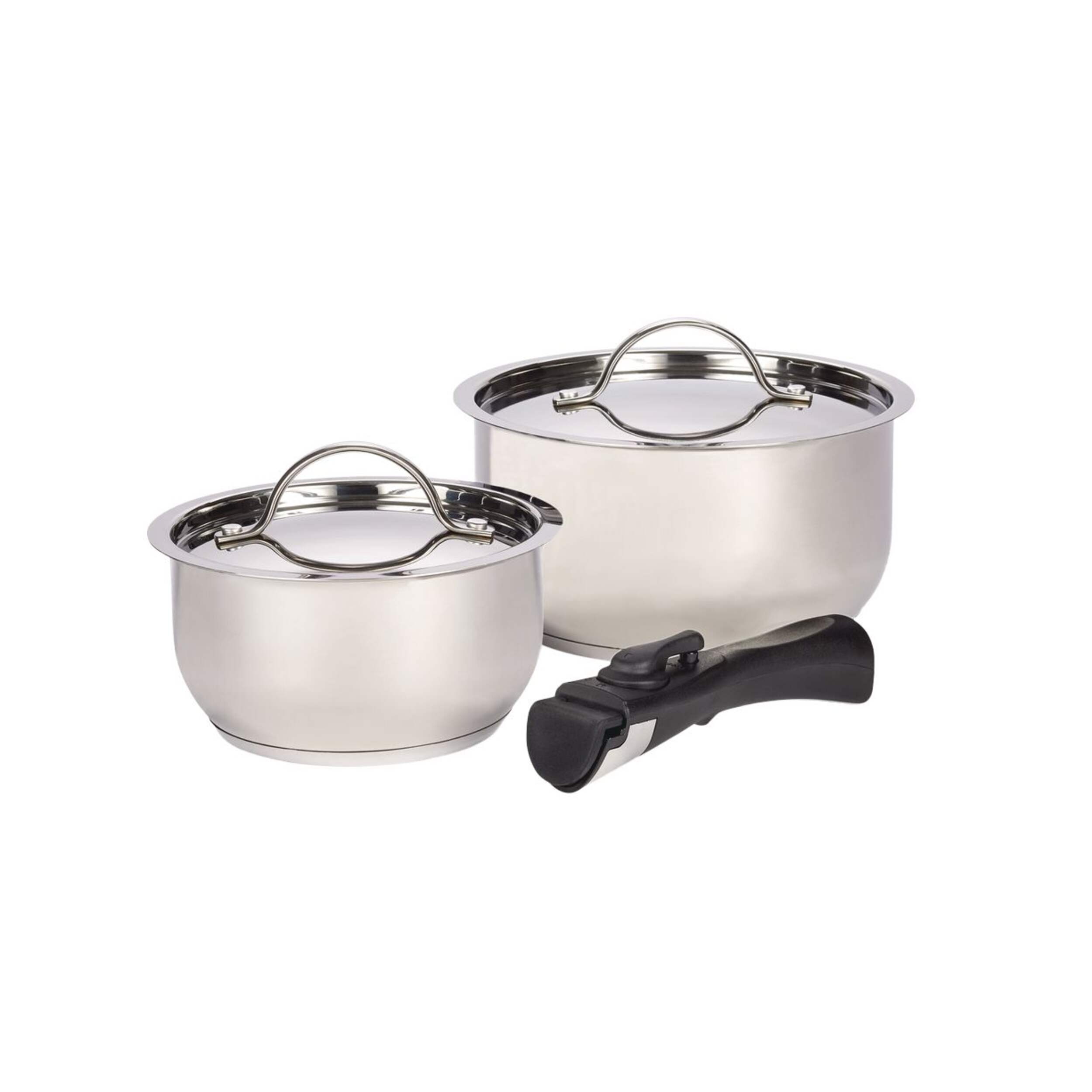 Woods Provision Stainless Steel Camping Cook Pot Set, Made in Canada, 3-pc Composite_or_Mixed