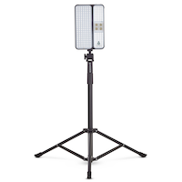 Woods Site Light Solar-Powered Standing Camp Light and Charger, USB, 3000 Lumens