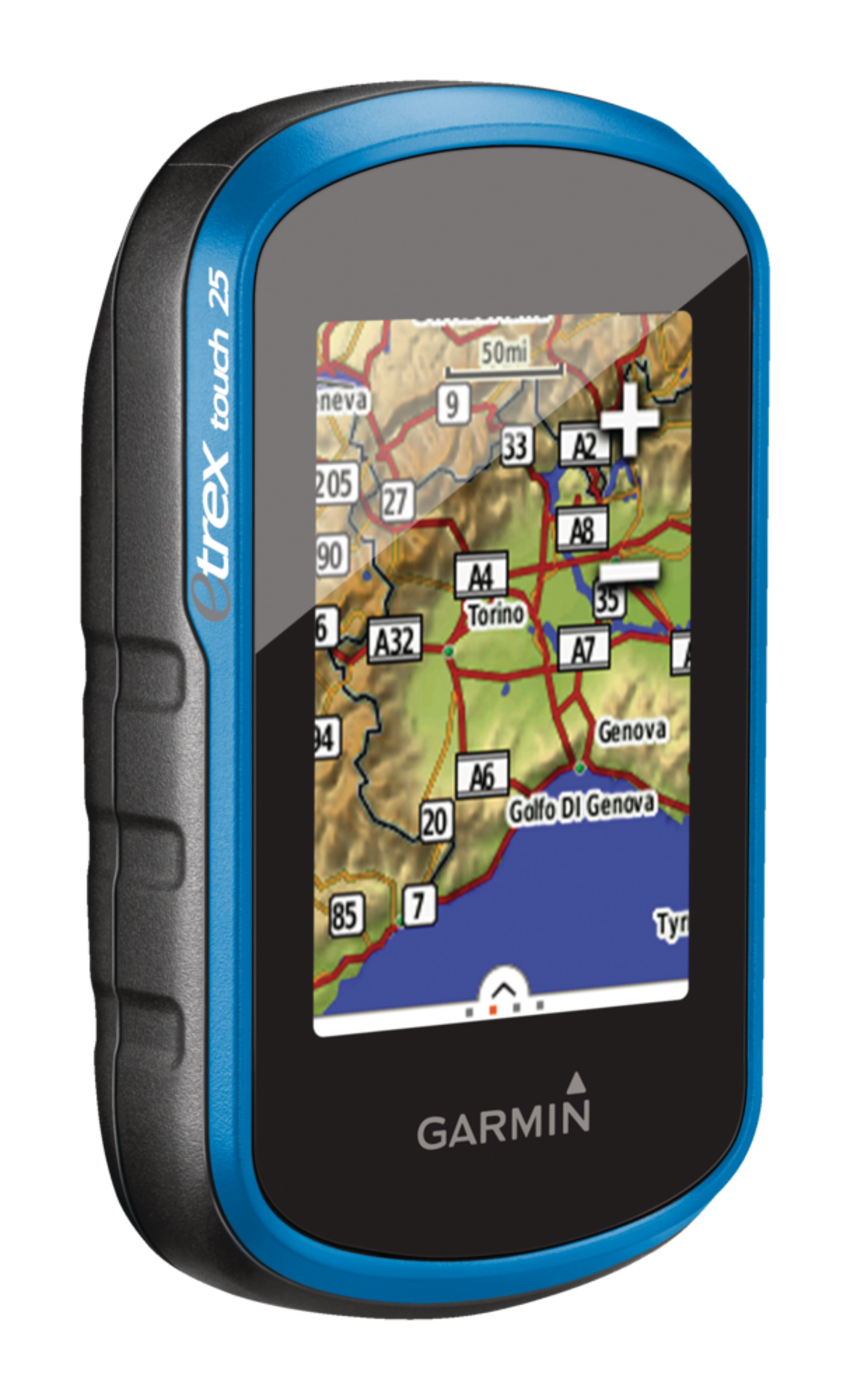 Garmin eTrex® Touch 25 Handheld GPS Front_Angled_Right
