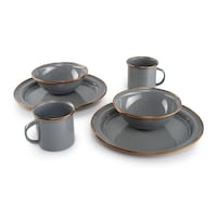 GSI Outdoors Mesa 2-Person Enamelware Dining & Camping Table Set, Cream Composite_or_Mixed