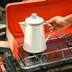 GSI Outdoors Mesa Enamelware Coffee Percolator Pot, Cream Front_Angled_Left