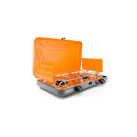 Selkirk 460+ Portable 2-Burner Propane Camp Stove with Push-Button Ignition Front_Three_Fourths_Angled_Right