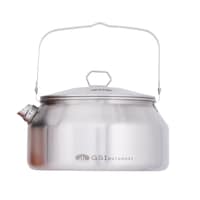 GSI Outdoors Glacier Stainless Steel Traditional Tea Kettle with Folding Handle, 1-qt Side_Left