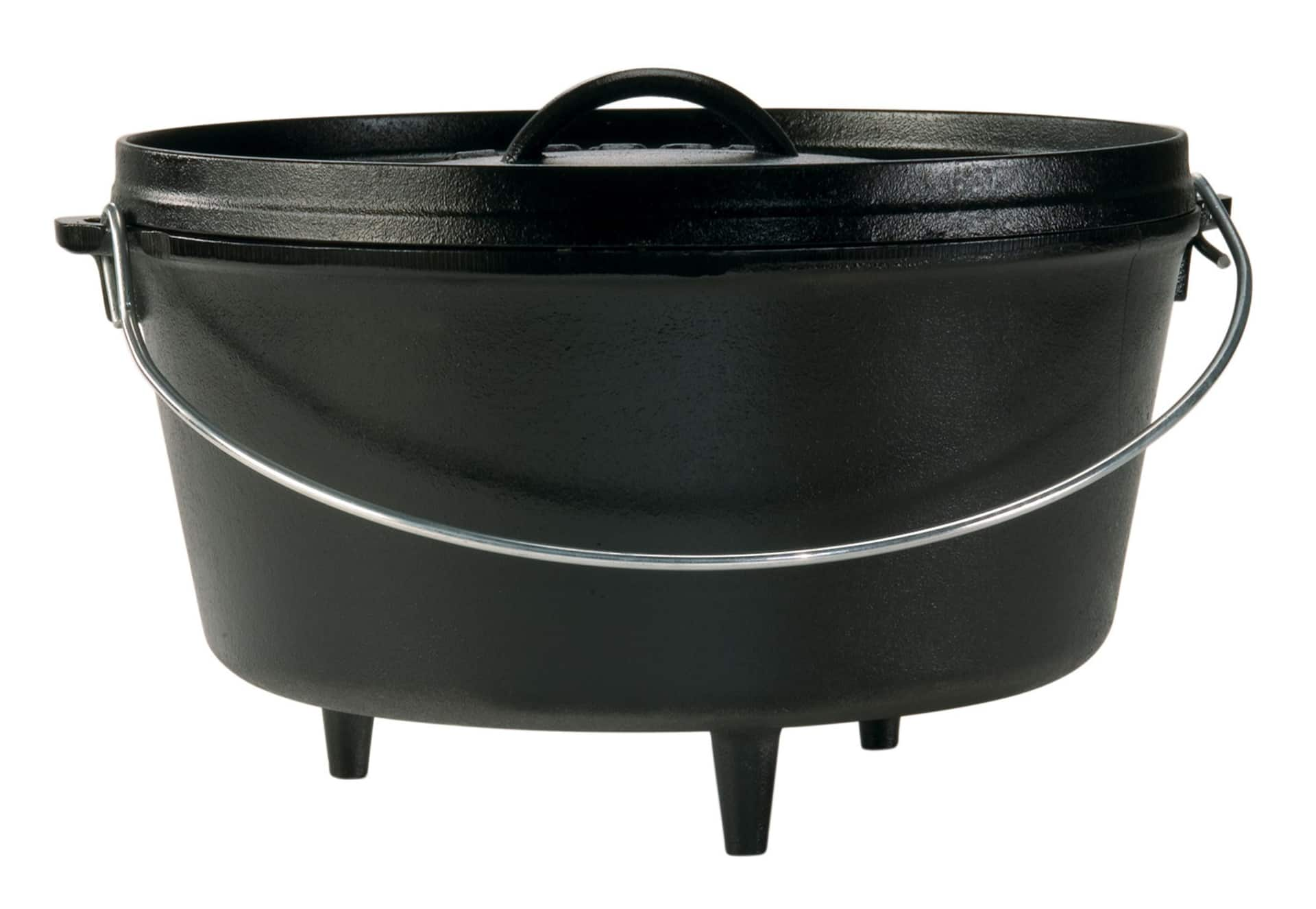 Logic Camping Dutch Oven with Iron Flanged Lid 12 in 8 qt