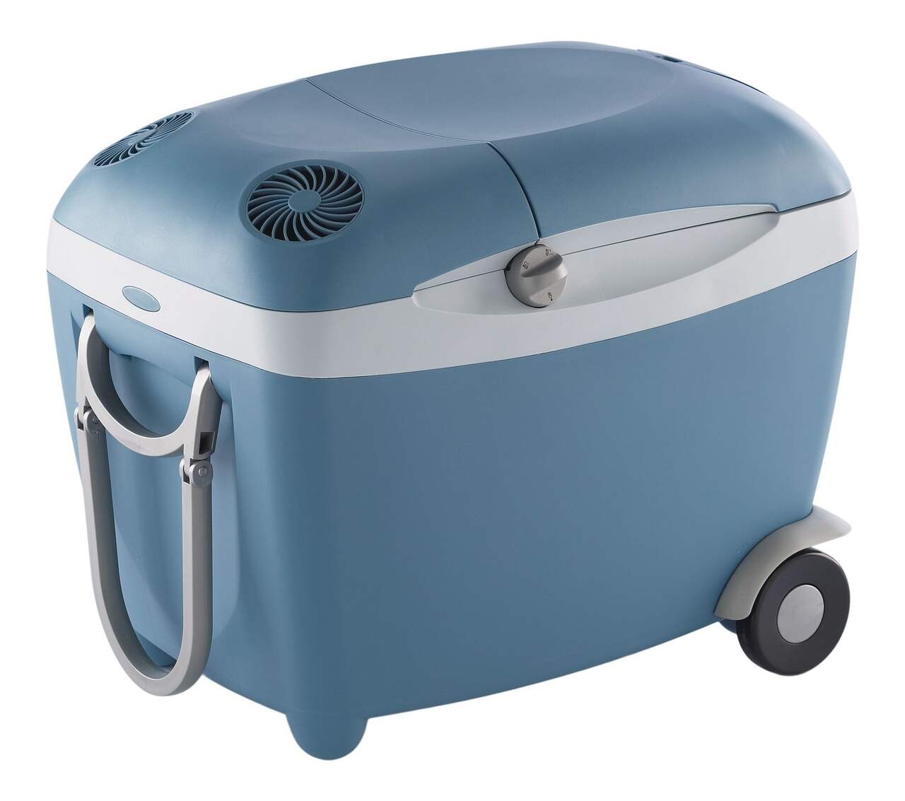 Mobicool Thermoelectric Power Wheeled Cooler/Warmer, with Handle, 45-L,  Blue