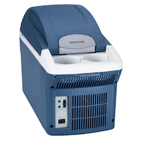 Mobicool Compact 12V Power Cooler, 8-L, Blue Front_Angled_Right