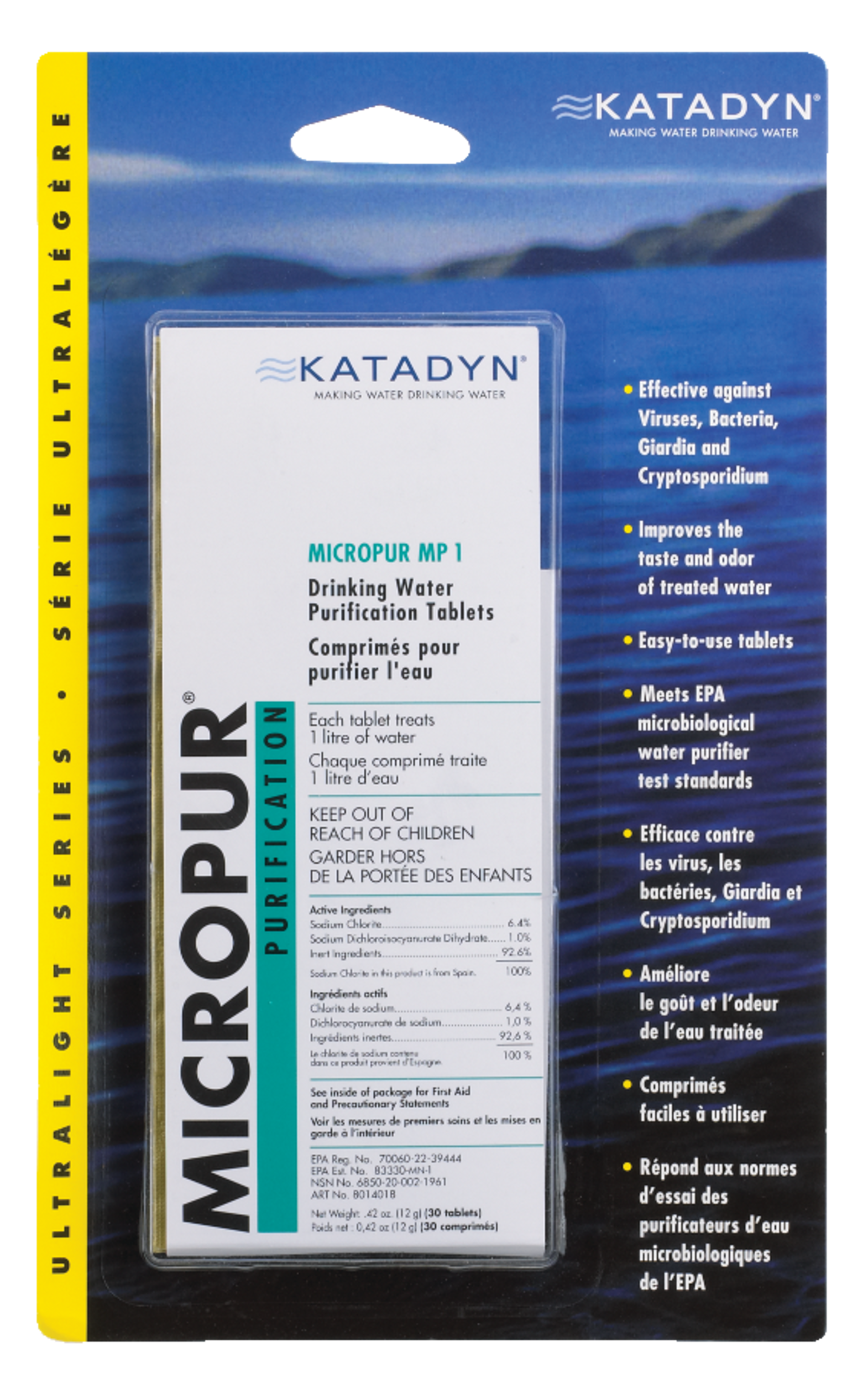 Katadyn MicroPur Drinking Water Tablets, 30-pk Front_Flat