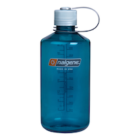 Nalgene Narrow Mouth Hydration Clear Water Bottle, 946-mL, Blue Front_Flat