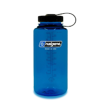 Nalgene Sustain® Wide Mouth Water Bottle, Slate Blue, 32-oz Front_Flat