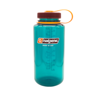 Nalgene Sustain® Wide Mouth Water Bottle, Teal, 32-oz Front_Elevated