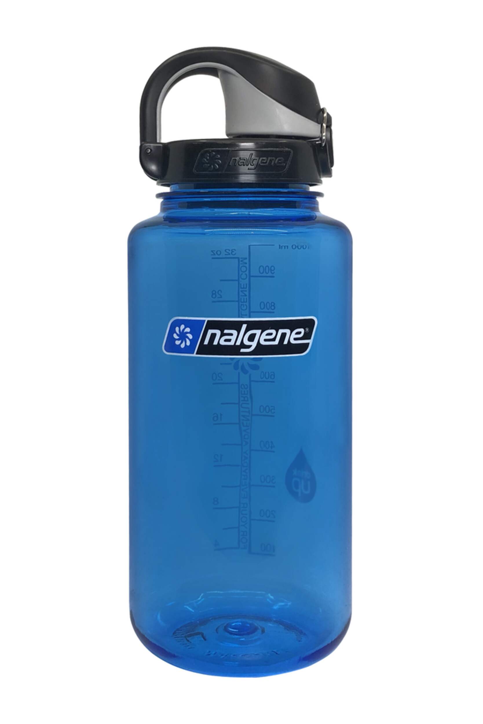 Nalgene On-The-Fly Wide Mouth Water Bottle, Slate Blue with Black Cap ...