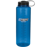 Nalgene Wide Mouth Clear Water Bottle, 1.4-L, Blue Front_Flat