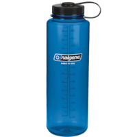 Nalgene Wide Mouth Clear Water Bottle, 1.4-L, Blue Front_Flat