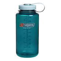 Nalgene Wide Mouth Clear Water Bottle, 946-mL, Green Front_Flat