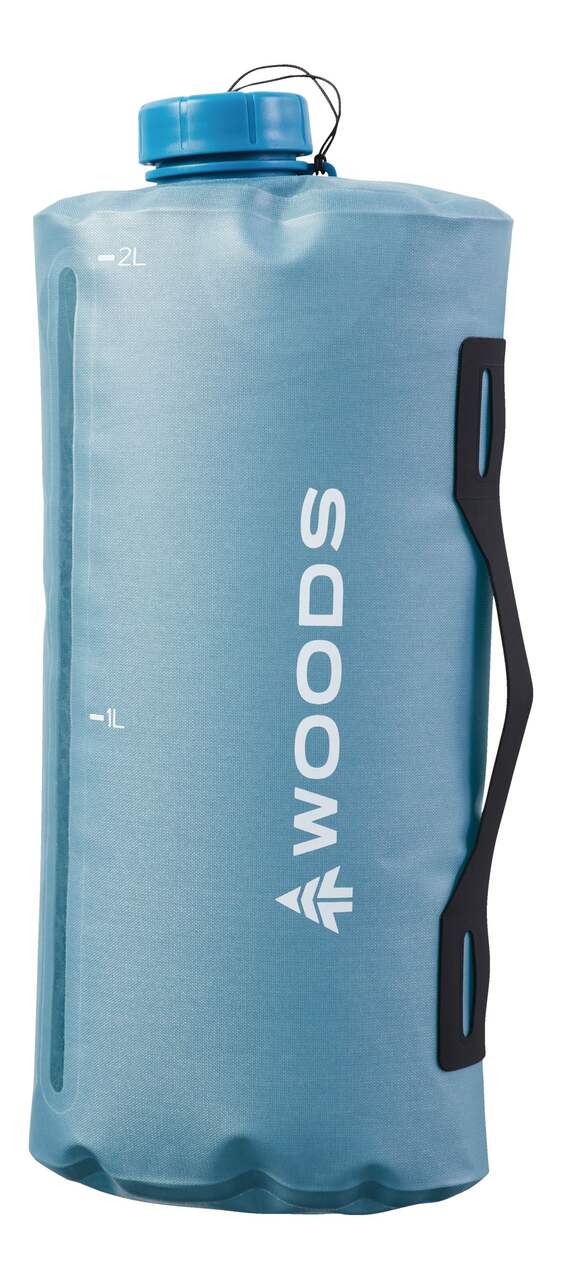 Woods Collapsible TPU BPA-Free Water Container w/ Leak-proof Lid, 2-L