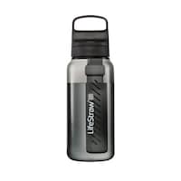 LifeStraw GO Series Water Bottle, 1-L, Black Front_Flat
