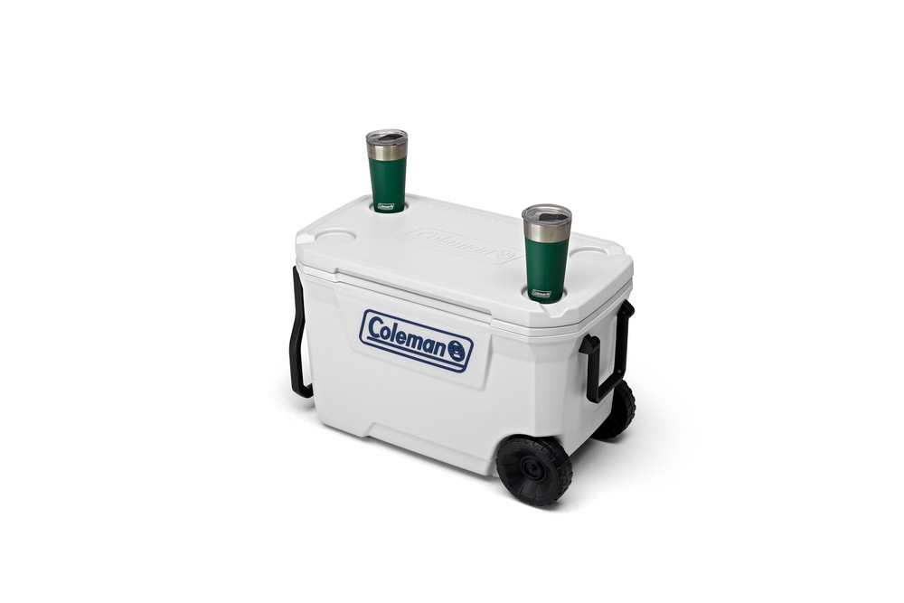 Coleman 316 Series 62Quart Marine Wheeled Cooler, White, 58.6L